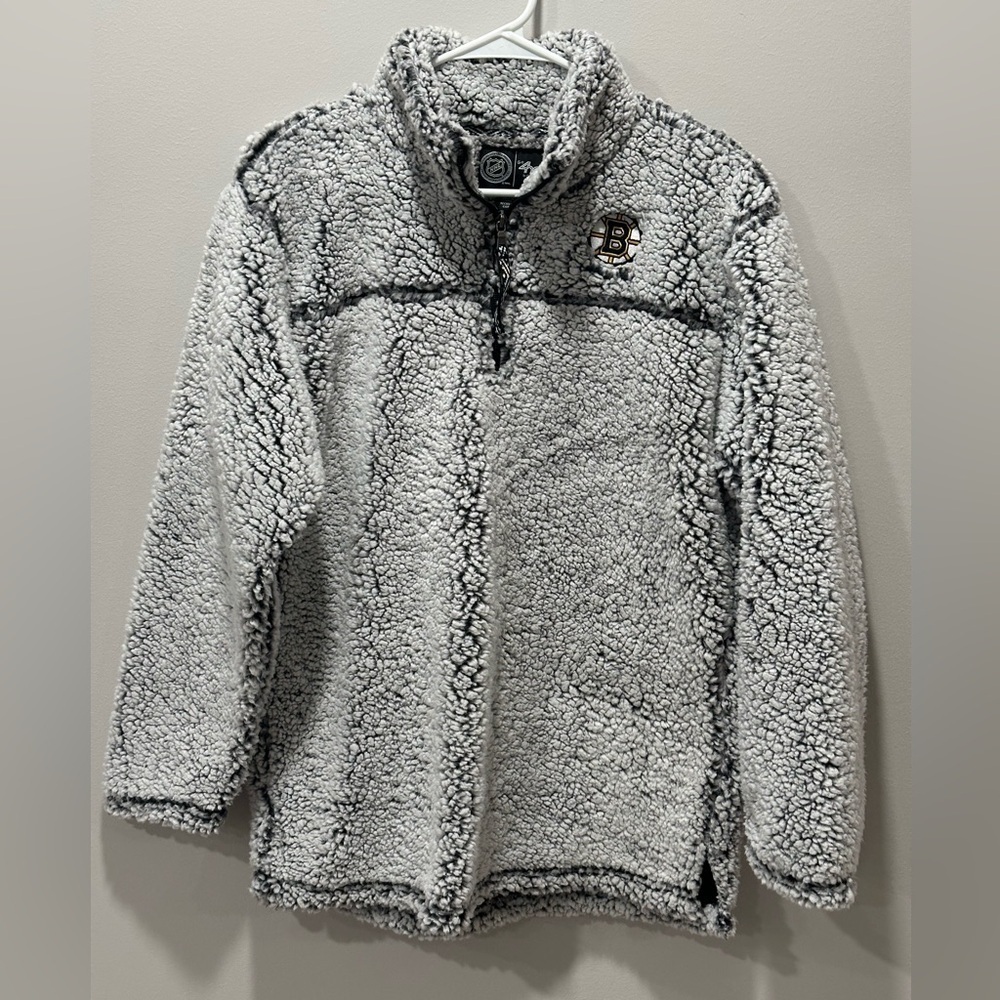 NHL 4Her Bruins Quarter Zip Fleece jacket Size Medium